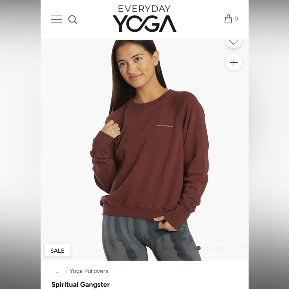 Burgundy spiritual gangster sweatshirt Sz L